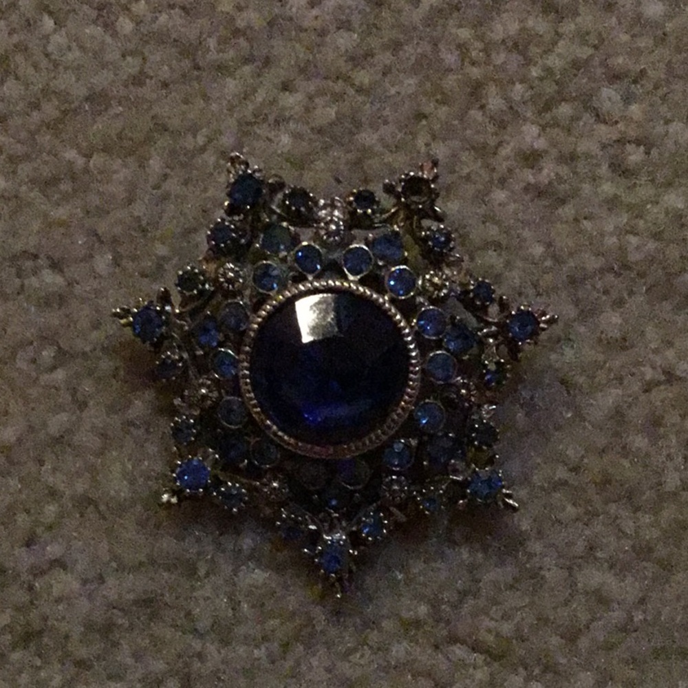 Royal blue brooch